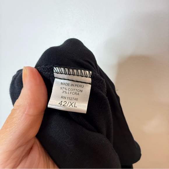 New Jarbo Cotton Lycra Wide Leg Black Pants size XL - Picture 12 of 12